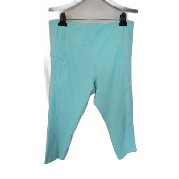 Zyia Turquoise Blue LNT Cropped Leggings - Picture 1 of 3